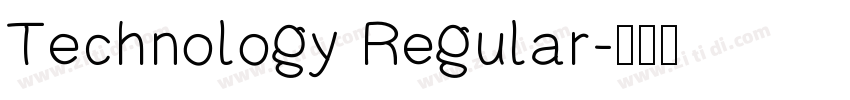 Technology Regular字体转换